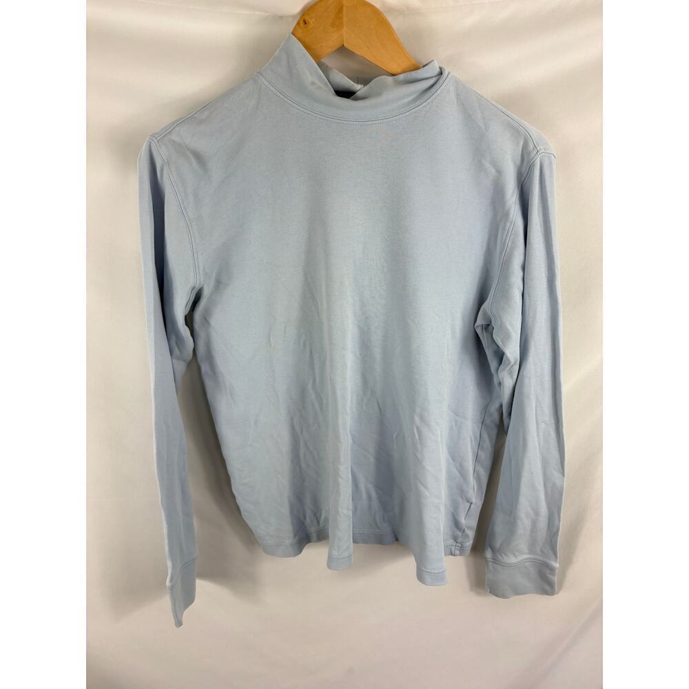 Lands End Relaxed Fit Blue Long Sleeve turtleneck Size Medium